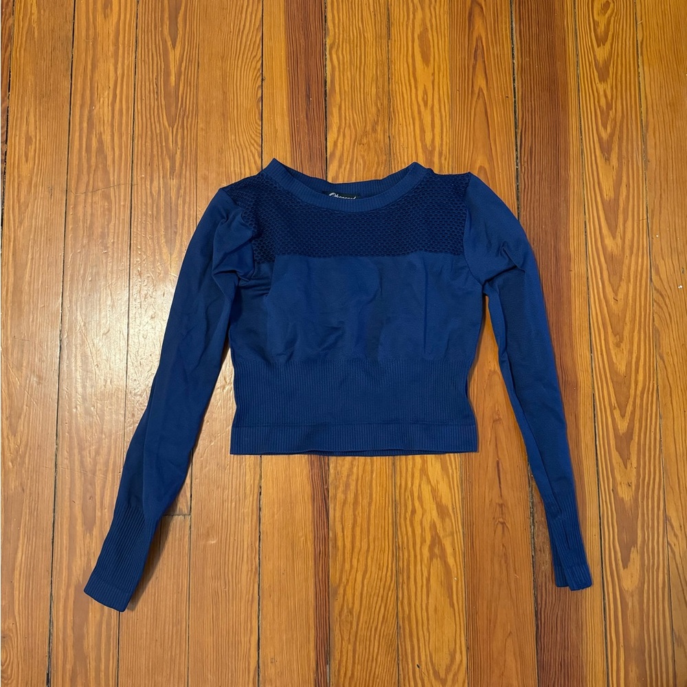 Blue Long Sleeve Top